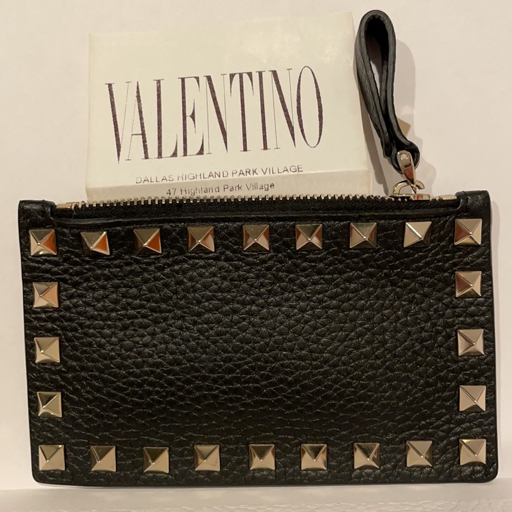 Valentino Garavani Rockstud Zipped Cardholder